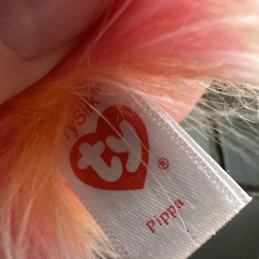 Ty PIPPA And ASHA Rainbow Sherbert Fur Platypus AND Ostrich‎ Beanie Boo